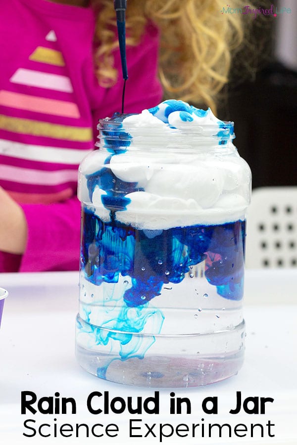 Picture of the rain cloud in a jar experiment