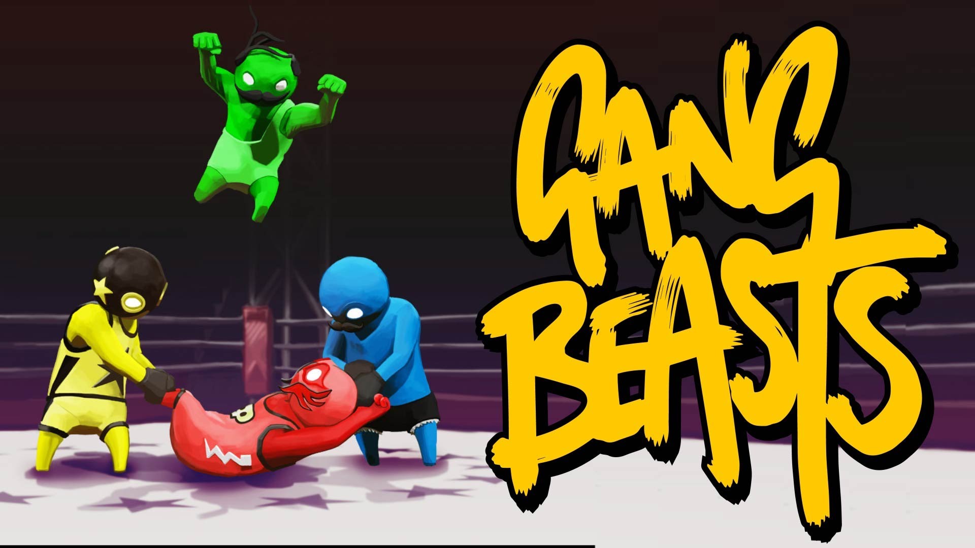 Image of the various Gang Beasts brawling with each other.
