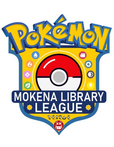 The logo for the library's Pokémon TCG league. 