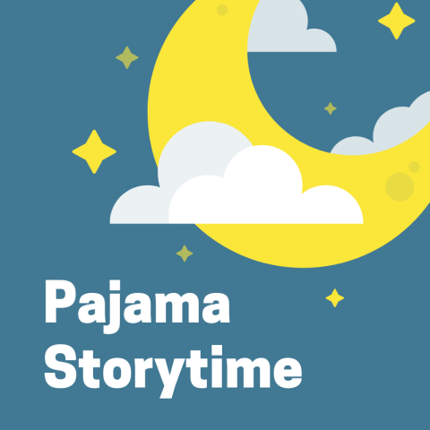 Picture of moon and stars for Pajama Storytime