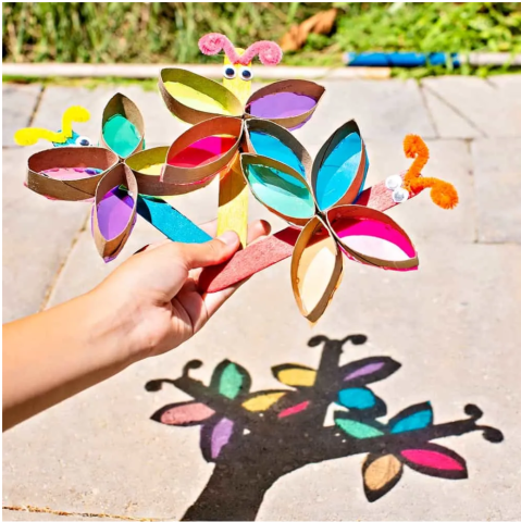 Picture of colorful butterfly suncatcher craft