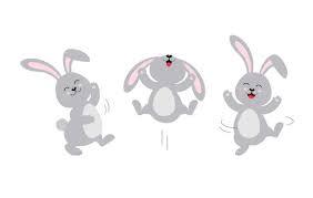 picture of cartoon bunnies hopping joyously