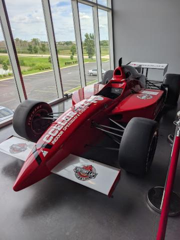 Mokena Accelerate Red race car on display