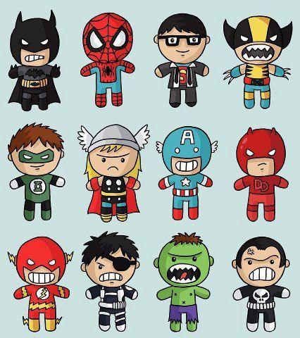 cute superhero drawings
