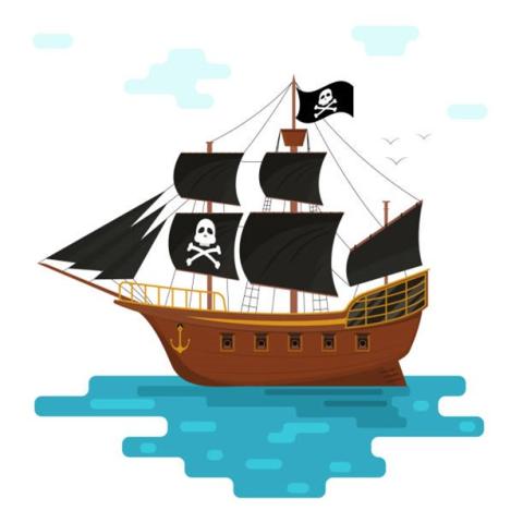 picture of cartoon pirate ship