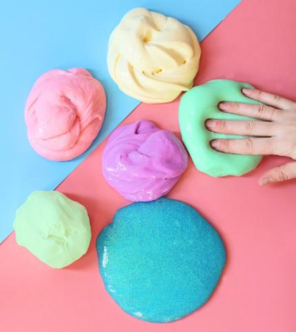 picture of different colors of slime