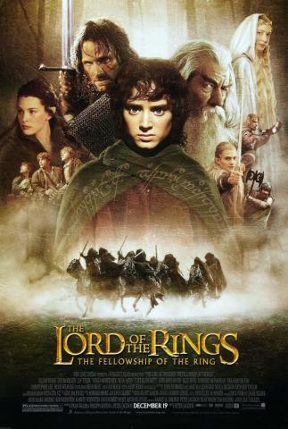 The movie poster for The Lord of the Rings: The Fellowship of the Ring.