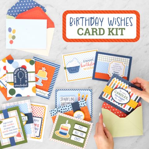 Colorful greeting cards for birthdays