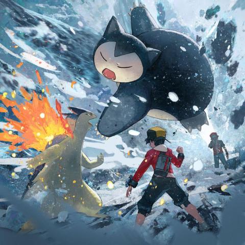 An image depicting a Pokémon battle.