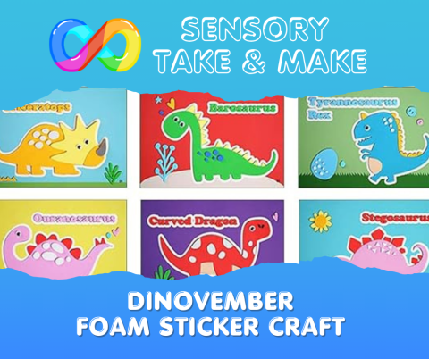 Sensory Take & Make: Dinovember Foam Sticker Craft
