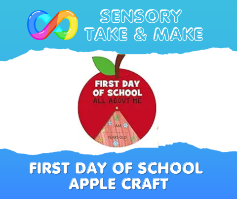 Sensory Take & Make: First Day of School Apple Craft 