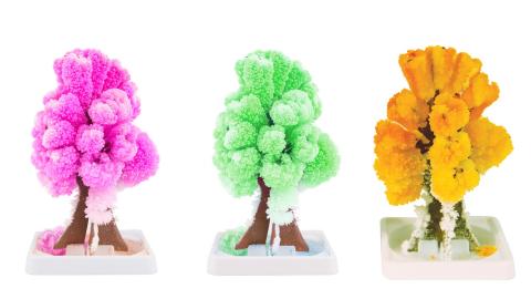 Three crystal trees.