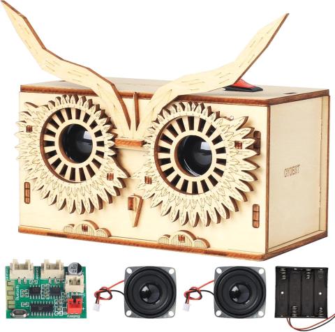 An image of an owl themed bluetooth speaker.