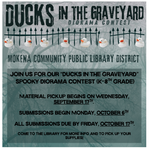 Picture of the flyer for the "Ducks in the Graveyard" Diorama Contest
