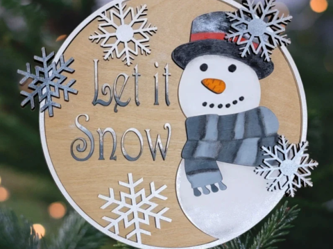 A picture of the craft for Let it Snow.