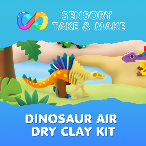 Sensory Take & Make Dinosaur Air Dry Clay Kit