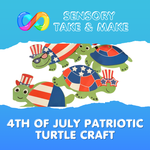 Sensory Take & Make: 4th of July Patriotic Turtle Craft
