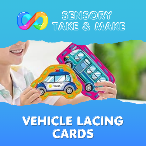 Sensory Take & Make: Vehicle Lacing Cards