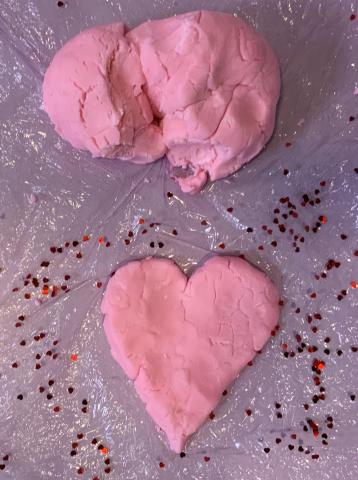 Edible Play Dough Heart