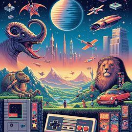 An image depicting retro gaming.