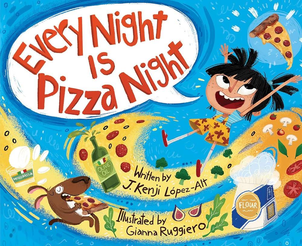 Picture of the children's book, "Every Night Is Pizza Night" 