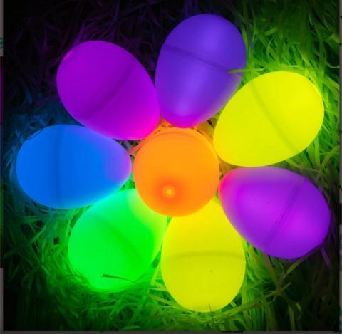 Picture of 8 glow in the dark Easter eggs