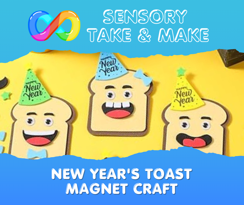 Sensory Take & Make: New Year's Toast Magnet Craft Kits