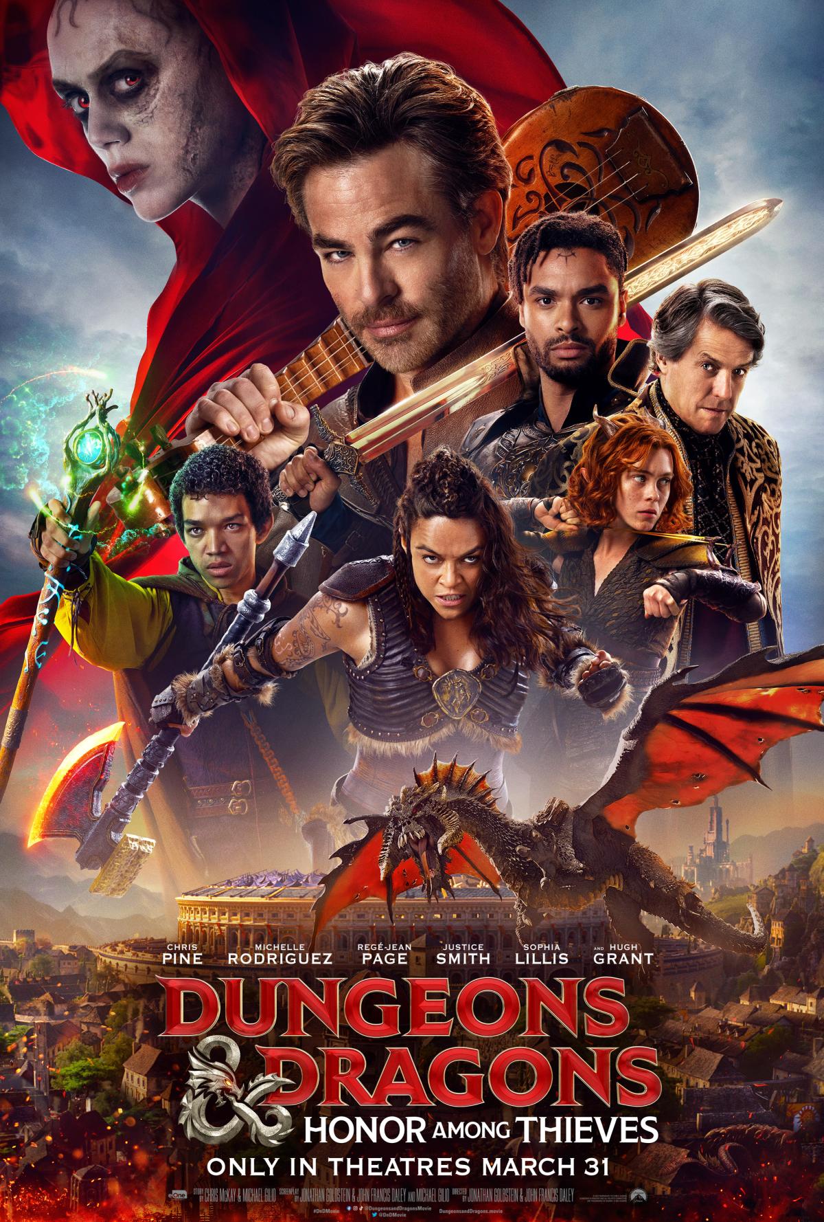 Poster for the movie Dungeons & Dragons: Honor Among Thieves.