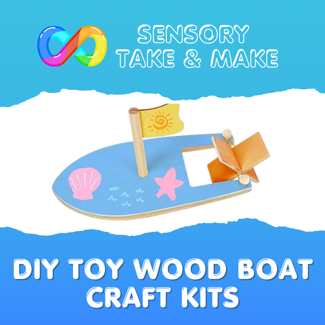 Sensory Take & Make: DIY Toy Wood Boat Craft Kits